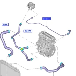 Ograniczona ilość Wąż rura przewód zbiorniczka wyrównawczego Ford Fiesta 2008 2019 - wyprzedaż