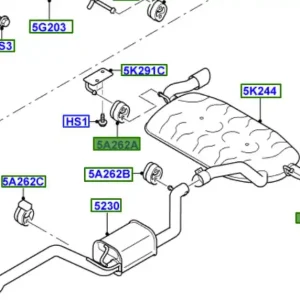 Wieszak gumowy układu wydechowego Ford Focus MK2 ST - wyprzedaż Bestseller