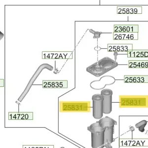 Wkład filtra paliwa Hyundai Nexo Fuel Cell (2018) Popularny