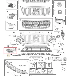 Wlot prowadnica powietrza osłona Volvo XC60 Dodaj do koszyka