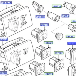 Włącznik świateł awaryjnych focus MK2 transit 20062014 FORD - wyprzedaż Nowość