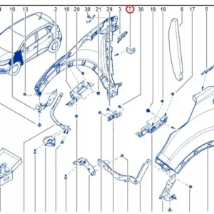 Hit cenowy Wspornik / mocowanie / uchwyt błotnika l=p captur i 1 aso oe