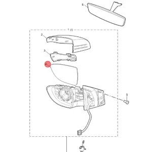 Dodaj do koszyka Wkład lusterka MG3 lewy wersja exclusive 2024