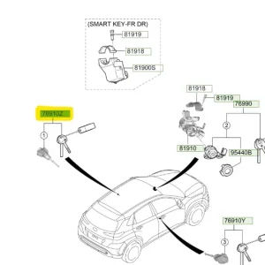 Oferta limitowana Wkład zamka drzwi przednich lewych Hyundai Kona (2021) OE - wyprzedaż
