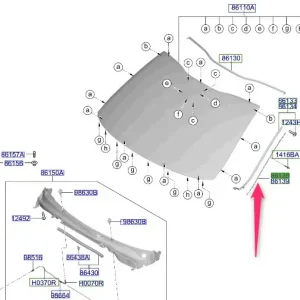 Wspornik lewy listwy szyby czołowej KIA Kup online
