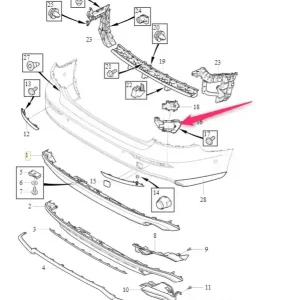 Wspornik lewy zderzaka tylnego Promocja