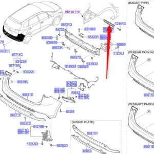 Ostatnia szansa Wspornik lewy zderzaka tylnego 2016 2018