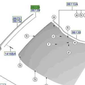 Zamów dziś Wspornik listwy lewej szyby czołowej Kia Sportage Hybrid 21-25