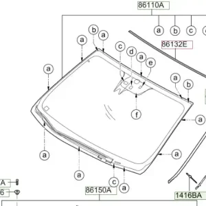 Wspornik listwy szyby czołowej Hyundai I40 - wyprzedaż Oferta czasowa