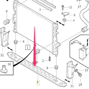 Wspornik belka chłodnicy Volvo Tani