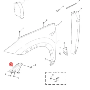 Oferta limitowana Wspornik błotnika lewy mg hs 2024