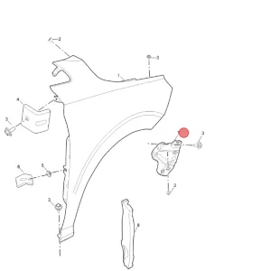 Wspornik błotnika lewy MG3 Ostatnia szansa