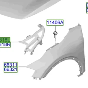 Wspornik błotnika lewy przód Kia Sportage 21-25 Szybka dostawa
