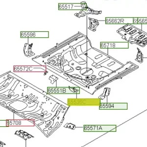 Kup teraz Wspornik podłogi tylnej Hyundai I30 - wyprzedaż