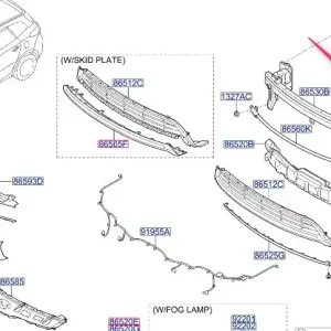 Wspornik prawy zderzaka przedniego KIA Dodaj do koszyka