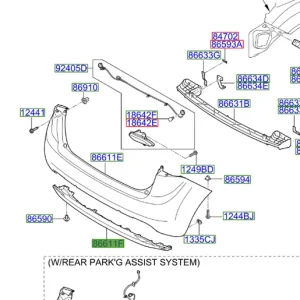 Darmowa dostawa Wspornik prawy zderzaka tylnego 2009 2011
