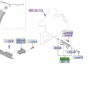 Wspornik prawy zderzaka tylnego Kia ProCeed 20-25 Rabat