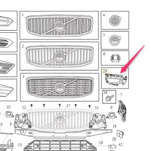 Hit sprzedaży Wspornik zderzaka lewy przód XC60 Volvo