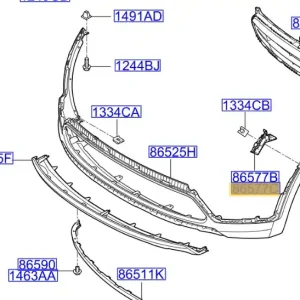 Nie przegap Wspornik zderzaka prawy przód KIA Sorento (2015-2020)