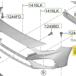 Wysoka jakość Wspornik zderzaka przedniego prawy Hyundai I30 (2020-)