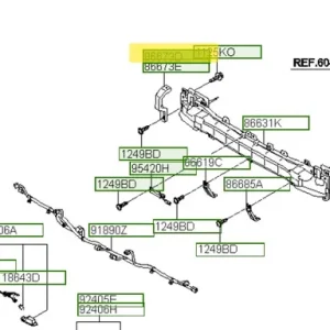 Do wyczerpania zapasów Wspornik zderzaka tylnego lewa strona Hyundai I20 - wyprzedaż