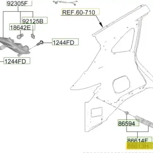 Wspornik zderzaka tylnego lewa strona Hyundai Tucson (2022-2024) Premium