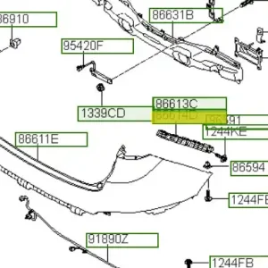Promocja Wspornik zderzaka tylnego prawy Hyundai IX35 / Tucson
