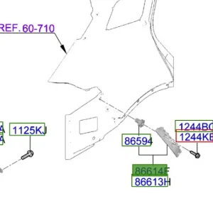 Wspornik ślizg lewy zderzaka tylnego Kia Sportage Hybrid 21-25 Nie przegap