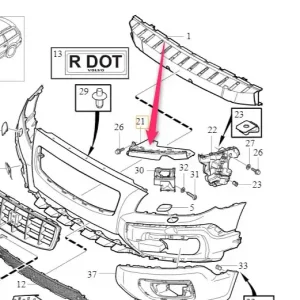 Wspornik ślizg mocowania lampy lewy przód Volvo Niska cena