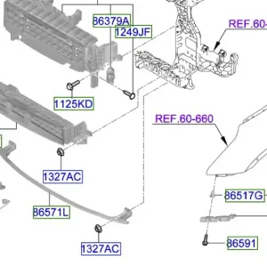 Wyjątkowa oferta Wspornik ślizg prawy zderzaka przedniego Kia Sportage 2025