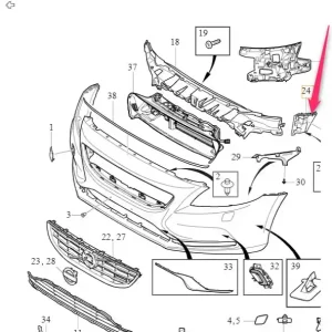 Wspornik ślizg prawy zderzaka przedniego Volvo Szybka dostawa