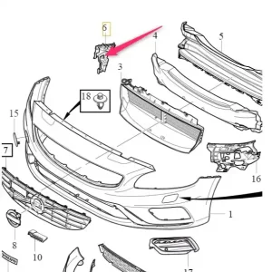 Wspornik ślizg przedni prawy zderzaka Volvo Oferta