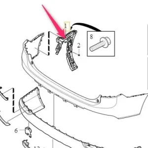 Bezpieczne zakupy Wspornik ślizg zderzaka lewy tył XC90 Volvo