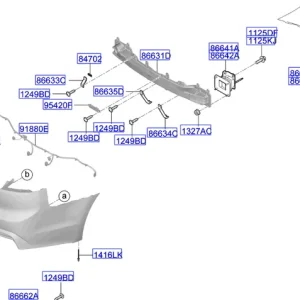 Wspornik ślizg zderzaka tylny prawy 2017-2023 Oferta limitowana