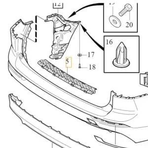 Wspornik środkowy zderzaka tylnego 2018 Zamów dziś