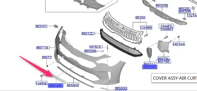 Nie przegap Wspornik tablicy rejestracyjnej przód KIA