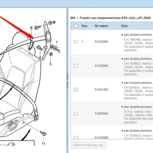 Wyjątkowa oferta Wybierak pasa prawy przód Volvo