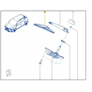 Oferta Wycieraczka pióro tylnej szyby captur ii 2