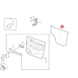 Wygłuszenie drzwi prawy przód mg zs I clasic Taniej