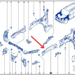 Wzmocnienie przednie lewe DACIA DUSTER III BIGSTER Wyprzedaż