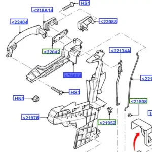 Wzmocnienie wew. klamki drzwi lewy przód fiesta fusion 2001 2012 Nowy