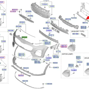 Łatwy zwrot Wzmocnienie zderzaka przedniego 2018 2022