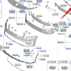 Wzmocnienie zderzaka przedniego Kia Sorento Hybrid 20-23 Super okazja