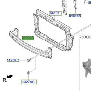 Wzmocnienie belka zderzaka przedniego Kia Rio 20-25 Nowość
