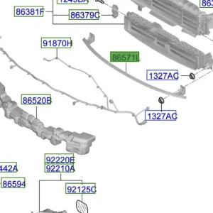 Ograniczona ilość Wzmocnienie belka zderzaka przedniego Kia Sportage 21-25