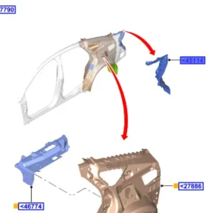 Wzmocnienie błotnika lewy tył Ford Mondeo MK5 - wyprzedaż Super okazja