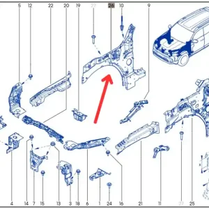 Cena promocyjna Wzmocnienie błotnika prawego DACIA DUSTER III, BIGSTER