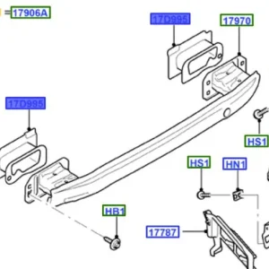 Wzmocnienie lewe/prawe belki zderzaka tylnego Obniżka ceny