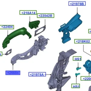 Wzmocnienie podstawa klamki prawy przód kuga 20082012 FORD - wyprzedaż Oferta limitowana
