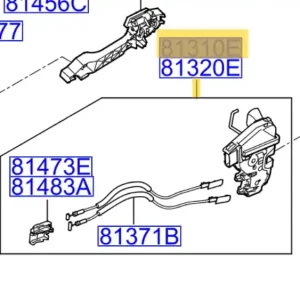 Ekspresowa dostawa Zamek drzwi przednich lewy KIA Optima (2015-2019) - wyprzedaż